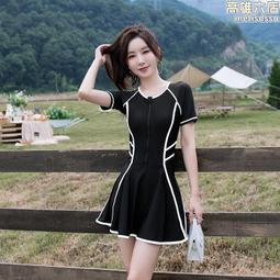 【女生遊泳衣】遊泳衣女保守連體裙式性感遮肚顯瘦小胸聚攏學生泡溫泉ins泳裝 JE02 歷史價格詳細信息