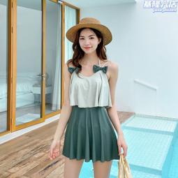 泳衣女連體裙式2022夏新款爆款遮肚顯瘦高級感保守度假學生泳裝 歷史價格詳細信息