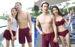 情侶泳衣╭☆°安可來福＊A88花草修飾大腿泳衣鋼圈有加大碼泳裝比基尼/男泳褲，女生950元 歷史價格詳細信息