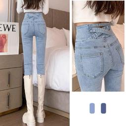 春夏季新款直筒牛仔褲女懷舊藍高腰女褲子窄版寬鬆闊腿休閒長褲 歷史價格詳細信息