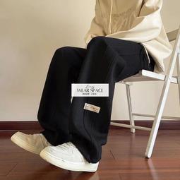 華夫格衛褲男秋冬季款加絨加厚運動休閑長褲潮牌寬松直筒闊腿褲子 歷史價格詳細信息