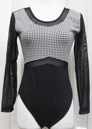 長袖連身瑜珈服/芭蕾舞衣(棉,前裡)#M(胸圍25.4")~1093-3 歷史價格詳細信息