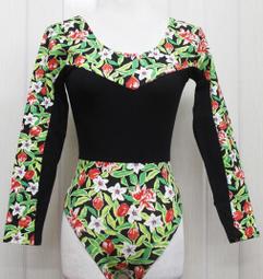 長袖連身瑜珈服/芭蕾舞衣(棉,前裡)#M(胸圍25.4")~1093-3 歷史價格詳細信息