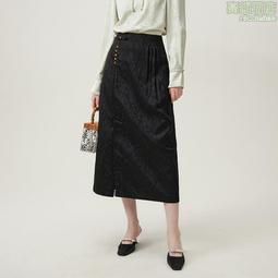 新中式半身裙顯瘦百搭系帶中式短裙a字修身設計新國風百褶裙子女-簡單女裝 歷史價格詳細信息