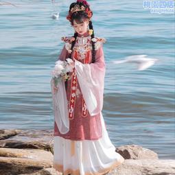 正品原創漢服女中國風古裝仙氣飄逸大襟交領齊腰襦裙三件套春秋季 歷史價格詳細信息