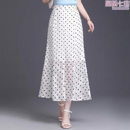雪紡半身裙女夏季2024新款高腰a字顯瘦大碼胖mm不規則碎花中長裙-kby科貝 歷史價格詳細信息