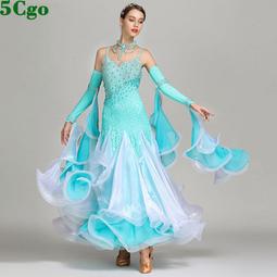 5Cgo【快樂窩】含稅摩登舞大擺裙包臀連衣裙國標舞裙探戈舞比賽練功服女復古領口收腰包臀 t657597165509 歷史價格詳細信息