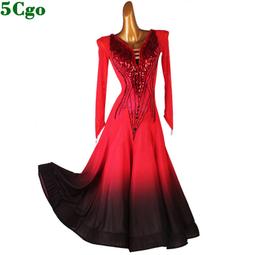 5Cgo【快樂窩】含稅摩登舞大擺裙包臀連衣裙國標舞裙探戈舞比賽練功服女復古領口收腰包臀 t657597165509 歷史價格詳細信息