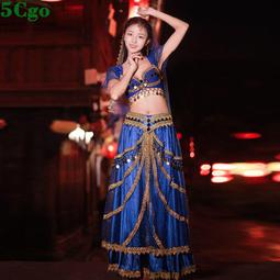 5Cgo【快樂窩】肚皮舞裙練功服性感網紗印花長裙上衣套裝舞衣舞蹈團服表演出t684580803759開發票可批發 歷史價格詳細信息