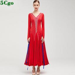 5Cgo【快樂窩】含稅珍珠款摩登舞藝考服連衣裙宮廷喇叭袖交誼舞國標舞大擺裙演出服比賽服  t631576319466 歷史價格詳細信息