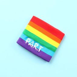 彩虹護腕女手腕百搭ins潮流瑜伽街舞藍球運動吸汗遮疤防~熱賣中 歷史價格詳細信息