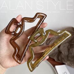 韓國發量多抓夾不規則大號新款質感溫柔髮夾百搭鯊魚夾盤髮器髮飾 歷史價格詳細信息