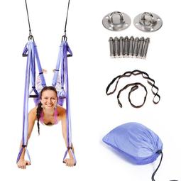 瑜伽館用空中瑜伽吊床微彈力瑜珈吊繩高空瑜伽吊床家用吊帶伸展帶 歷史價格詳細信息