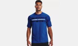 棒球世界 全新男子UA HeatGear&amp;#174; Armour短袖強力伸縮型運動上衣 亮藍色 歷史價格詳細信息