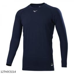 棒球世界全新 全新 Mizuno 長袖圓領緊身衣12TA0C0216-中華藍下殺6折 歷史價格詳細信息