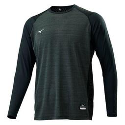 【MIZUNO 美津濃】男款棒球長袖T恤 12TCAL2384（灰x深丈青） 歷史價格詳細信息