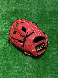 棒球世界全新 ZETT棒壘球內野手工字手套日本紅色(BPGT-81206)特價反手用 歷史價格詳細信息