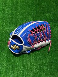 棒球世界SSK全牛皮棒球壘球內野手專用手套V字檔SSK880C特價寶藍色反手用 歷史價格詳細信息