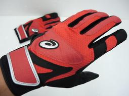 ASICS亞瑟士棒壘球打擊手套(禦寒手套材質較厚)黑紅色 歷史價格詳細信息