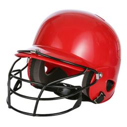 棒球帽棒球頭盔兒童青年成人棒球打擊頭盔保護頭臉耳戴面具防護罩棒壘球頭盔 歷史價格詳細信息