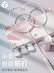 羽毛球拍女生款拍套裝時尚超輕全碳素纖維耐用型單雙拍 歷史價格詳細信息