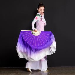 表演扇舞蹈扇跳舞扇中國風扇 黑色塑膠柄素面小布扇子-粉紅/綠/黃/黑/橘/藍/紅 歷史價格詳細信息