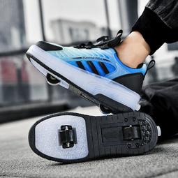 兒童暴走鞋男童女童溜冰鞋四輪滑輪鞋帶燈發光鞋中大童運動鞋隱形 歷史價格詳細信息