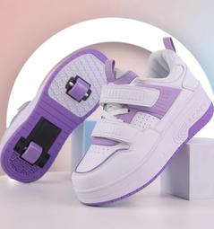 兒童暴走鞋新款女童鞋四輪溜冰鞋男童輪滑鞋雙輪可收縮變形爆走鞋 歷史價格詳細信息