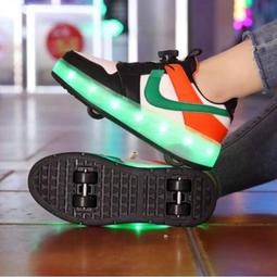 爆款四輪暴走鞋學生版帶輪子鞋兒童男女成人可收縮暴走輪滑鞋四輪 歷史價格詳細信息