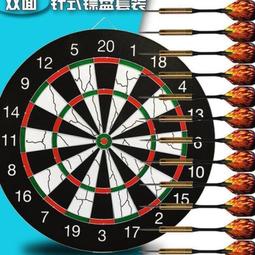 飛標靶套裝17寸15寸雙面針式硬質飛標盤成人休閒飛鏢靶飛鏢針 歷史價格詳細信息