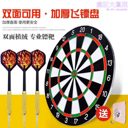 飛標靶套裝17寸大號雙面針式飛標盤射擊靶子磁性安鏢靶飛 歷史價格詳細信息