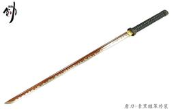 唐刀 盛唐寶刀 羽毛紋燒刃切刃刀身 鏤空瑪瑙豪華款  黑色珍珠鯊魚皮鞘 精緻高檔收藏款 七星劍 龍筑刀劍 歷史價格詳細信息