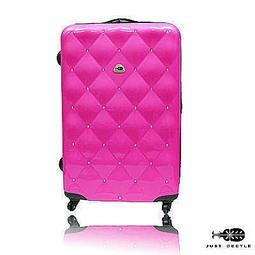 《 補貨中缺貨葳爾登》29吋Just Beetle輕硬殼鋼琴鏡面旅行箱防水360度行李箱PC登機箱29吋水鑽桃紅色 歷史價格詳細信息