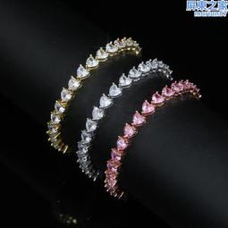 鋯石手鍊網球鏈銅鍍金時尚嘻哈高級感飾品男女爆款 歷史價格詳細信息