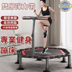 蹦蹦床健身跳跳床兒童成人室內蹦床跳床健身蹦可摺疊配扶手健身房 歷史價格詳細信息
