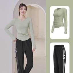 聚衣堂2024新款瑜伽女修身顯瘦立體臀線緊身高腰瑜伽褲運動套裝 歷史價格詳細信息