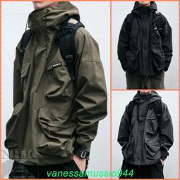 衝鋒外套 戶外防潑水機能多口袋 寬鬆連帽外套 雙頭拉鍊 夾克【TJK3674】現貨＋預購 歷史價格詳細信息