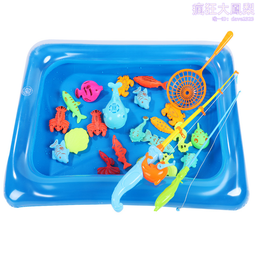 兒童釣魚池磁性玩具套組廣場公園擺攤釣魚加厚水池商場充氣撈魚池 歷史價格詳細信息