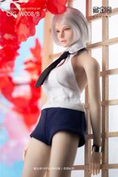 現貨 CJG-W020 1/6女兵人 搜查官 皮料彈力緊身衣打底衣 連體衣 歷史價格詳細信息
