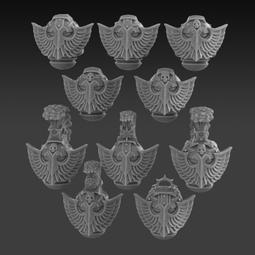 愛玩創意工作室-戰錘個性化零件-聖血天使-肩甲16號-仲裁者~改造改件 3D列印 同戰錘 40K 比例 歷史價格詳細信息