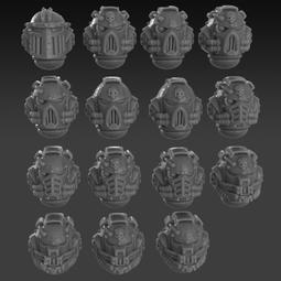 愛玩創意工作室-通用改件-鐵騎終結者肩甲~改造改件 3D列印 同戰錘 40K 比例 Warhammer 歷史價格詳細信息