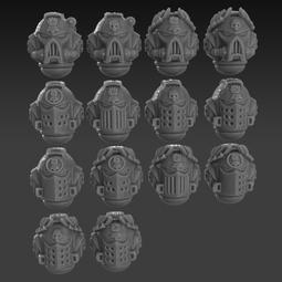 愛玩創意工作室-戰錘個性化零件-聖血天使-肩甲16號-仲裁者~改造改件 3D列印 同戰錘 40K 比例 歷史價格詳細信息