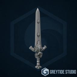 愛玩創意工作室-灰潮狼團改件-動力劍05 ~改造改件 3D列印 同戰錘 40K 比例 Warhammer 歷史價格詳細信息