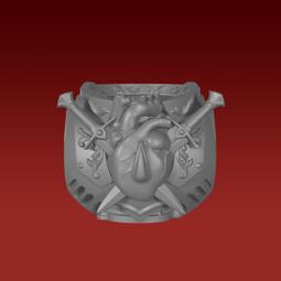 愛玩創意工作室-戰錘聖血天使改造-盾牌01-盾牌05~P仲裁用~改造改件 3D列印 同戰錘 40K 比例 歷史價格詳細信息