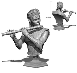 爆品 下殺 60mm 吹笛女半身 樹脂手辦模型 兵人 白模 RW-036 價格比較,價格查詢,歷史價格詳細信息