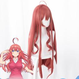 +夜櫻+ 五等分的花嫁 中野 五月 cos cosplay假髮 動漫假髮 橘紅色假髮 歷史價格詳細信息