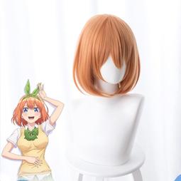 +夜櫻+ 五等分的花嫁 中野 五月 cos cosplay假髮 動漫假髮 橘紅色假髮 歷史價格詳細信息