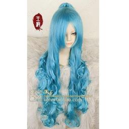 藍色假髮女長髮cos漸層藍長直髮自然蓬鬆仿全真人發全頭套 歷史價格詳細信息