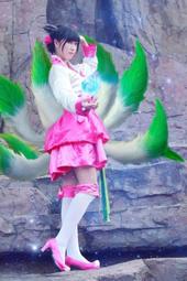❀五月雨訂做❀ cosplay cos LOL 英雄聯盟 阿璃 九尾妖狐 媚惑時代 魅惑時代 明星偶像 粉色九尾 歷史價格詳細信息