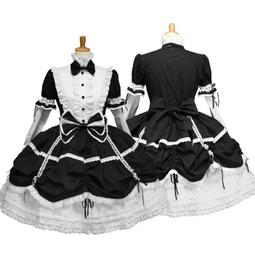 *漫研社*愛麗絲夢遊仙境lolita奴僕裝侍女裝女傭裝 藍 粉 黑色咖啡廳女傭裝cosplay女僕裝 演出服 歷史價格詳細信息